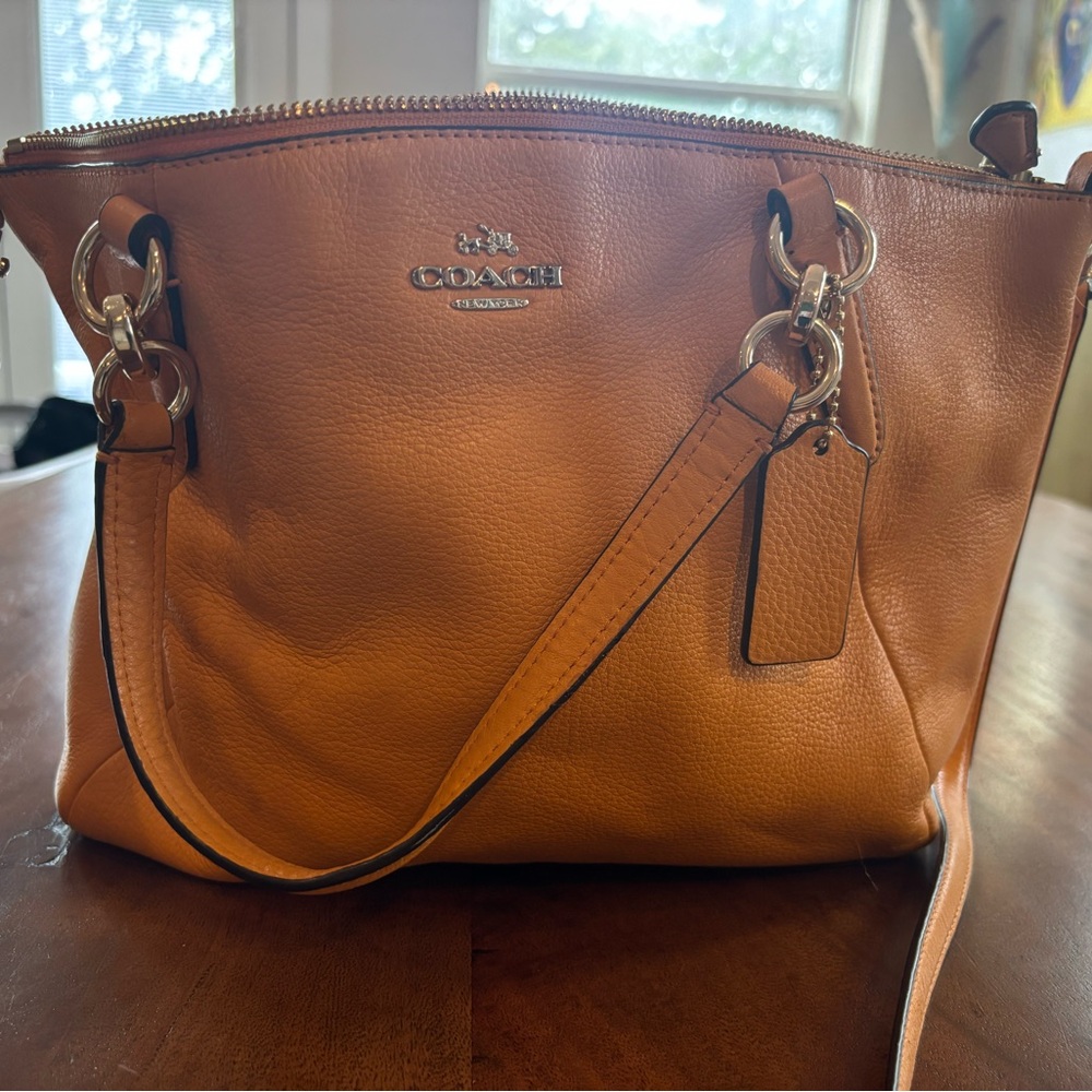 Coach F36675 Small Kelsey Satchel | Pebble Leather in Orange Peel